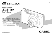 Casio EX-Z1080 Owners Manual