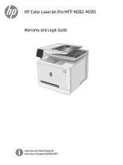HP Color LaserJet Pro M282-M285 Warranty and Legal Guide