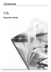 Kyocera FS-1100 120V FS-1100/1300D Operation Guide Rev-1.2 (Basic)