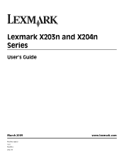 Lexmark X204N User's Guide