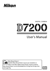 Nikon D7200 Product Manual