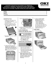 Oki B4250 Installation Instructions:  Second Paper Tray (500 Sheets)