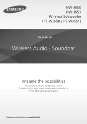 Samsung HW-J650 User Manual