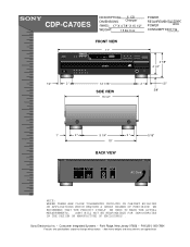 Sony CDP-CA70ES Dimensions Diagram