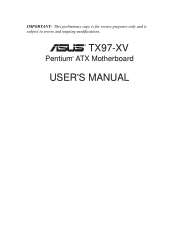 Asus TX97-XV User Manual