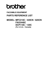 Brother International FAX-2440C Parts List