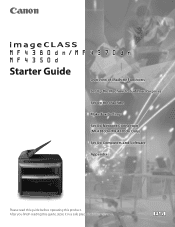 Canon imageCLASS MF4370dn imageCLASS MF4380dn/MF4370dn/MF4350d Starter Guide
