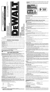 Dewalt DW089K Instruction Manual