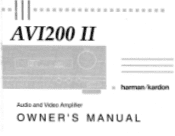 Harman Kardon AVI200MKII Owners Manual