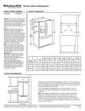 KitchenAid KRFC400ESS Dimension Guide