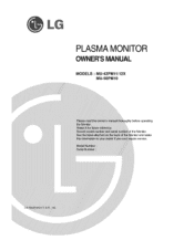 LG 42PM11 Owners Manual