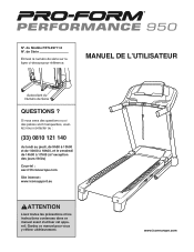 ProForm Performance 950 Treadmill French Manual