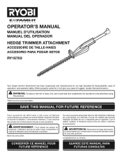 Ryobi RY15703 Operator's Manual