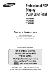 Samsung PPM42M6S User Manual (ENGLISH)