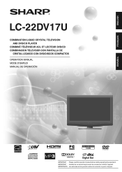 Sharp LC22DV17UT LC-22DV17U Operation Manual