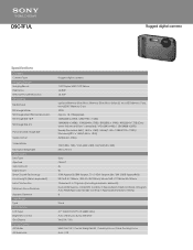 Sony DSC-TF1 Marketing Specifications (Blue model)