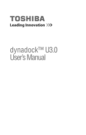 Toshiba PA3927A-1PRP dynadock U3.0 Dynadock U3.0 User Manual