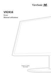 ViewSonic VX2416 User Guide Francais