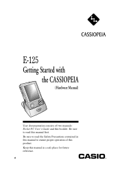 Casio E125 User Guide