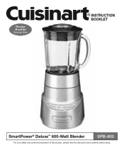 Cuisinart SPB6 SPB-600 Manual