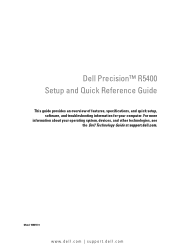 Dell Precision R5400 Setup and Quick Reference Guide 