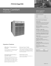 Frigidaire FFRS1022R1 Product Specifications Sheet