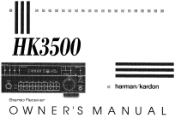 Harman Kardon HK3500 Owners Manual
