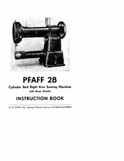 Pfaff 28 Owner's Manual