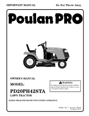 Poulan PD20PH42STA User Manual