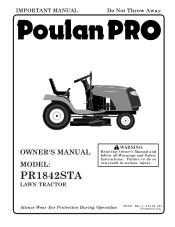 Poulan PR1842STA User Manual