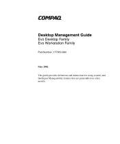 Compaq Evo D510 Desktop Management Guide, Compaq Evo Desktop Family