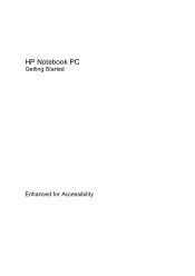 HP 6720s HP Notebook PC - Getting Started - Vista - Enhanced for Accessibility