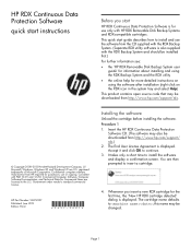 HP RDX1000 Internal Removable Disk Backup System Plus 2RDX1000 HP RDX Continuous Data Protection Software quick start instructions (5697-2007, August 2012)