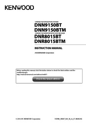 Kenwood DNN9150BT Instruction Manual