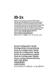 Kyocera KM-C830D IB-2x Quick Configuration Guide Rev 2.2