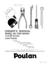 Poulan CHD145H42A User Manual