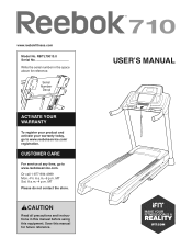 Reebok 710 Treadmill English Manual