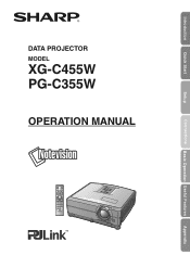 Sharp PG-C355W Owners Manual for XG-C455W