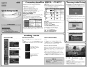 Sony KDL-40Z4100 Quick Setup Guide