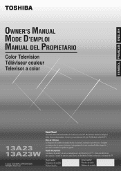 Toshiba 13A23 Owners Manual