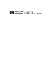 HP Color Copier 140/150 (English) Color Copier User's Guide Model 140,145,150,155 C5370-90000
