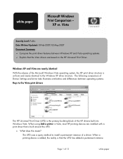 HP 8100n HP LaserJet Printers - Microsoft Windows XP and Windows Vista Printing Comparsion