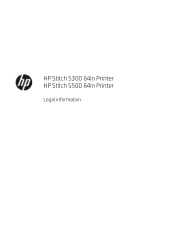 HP Stitch S500 Legal information