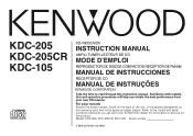 Kenwood KDC 205 Instruction Manual