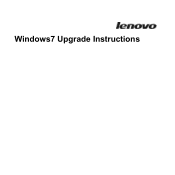 Lenovo Q700 Windows 7 Upgrade Instructions