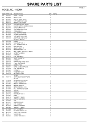 Makita 4100NHX1 Parts List