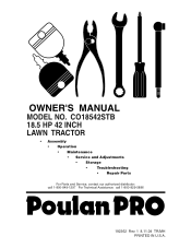 Poulan CO18542STB User Manual