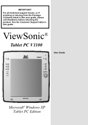 ViewSonic TPCV1100 User Manual