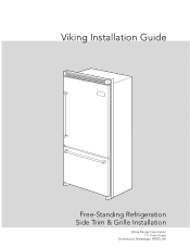 Viking VCFF036SS Additional Installation Instructions