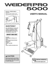 Weider Pro 5000 Uk Manual